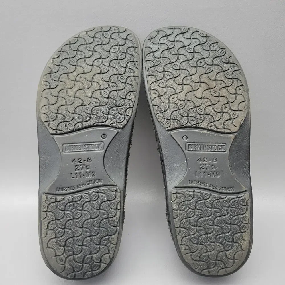 Birkenstock 42 Mens Closed Toe Fisherman Black Sandals Leather Size 9 US